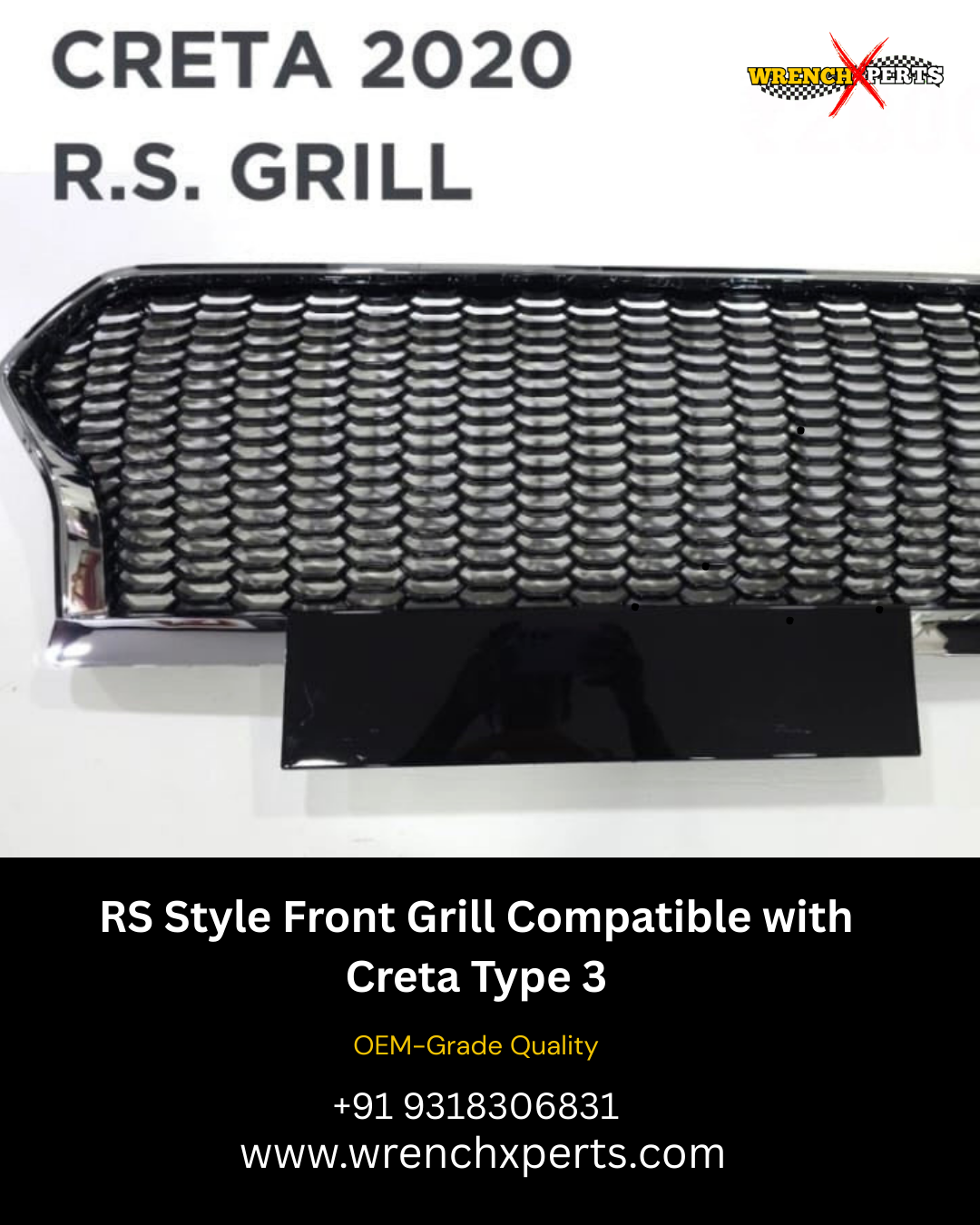 RS Style Front Grill Compatible with Creta Type 3