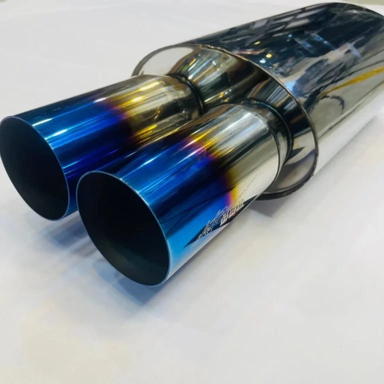 Universal HKS Dual Tip Exhaust | Free Flow Car Muffler