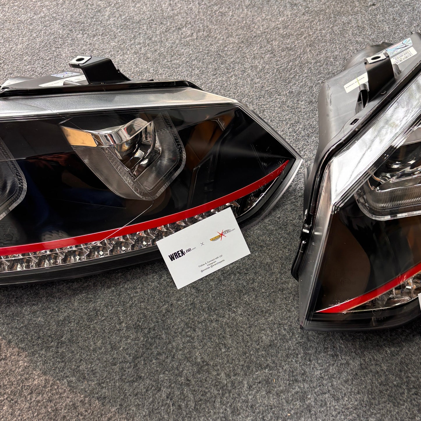 Polo UU Style Red Line Projector Headlights | Made In Taiwan