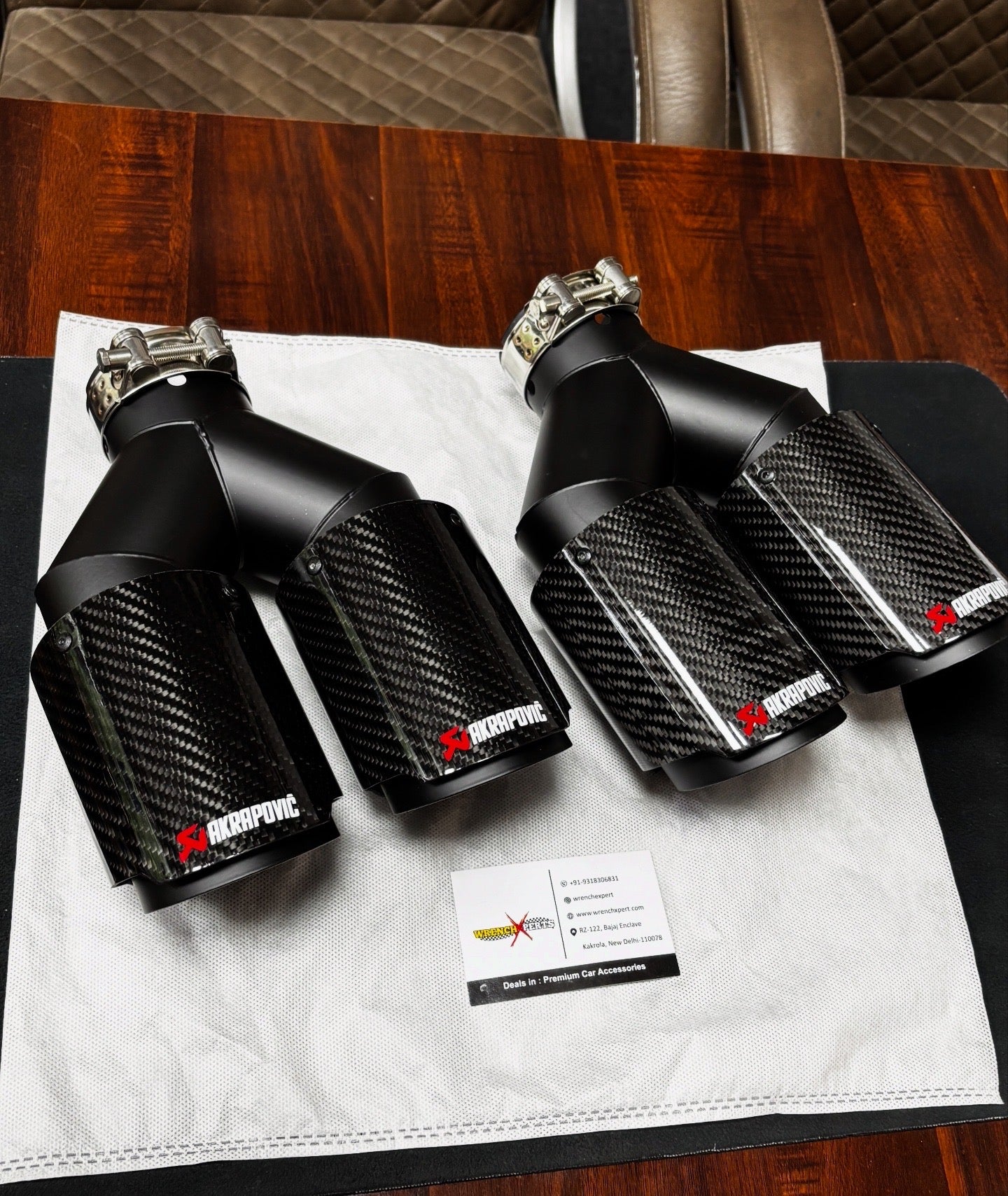 Akrapovic Exhaust Tip | Black Body Carbon Dual Tip (Pair)