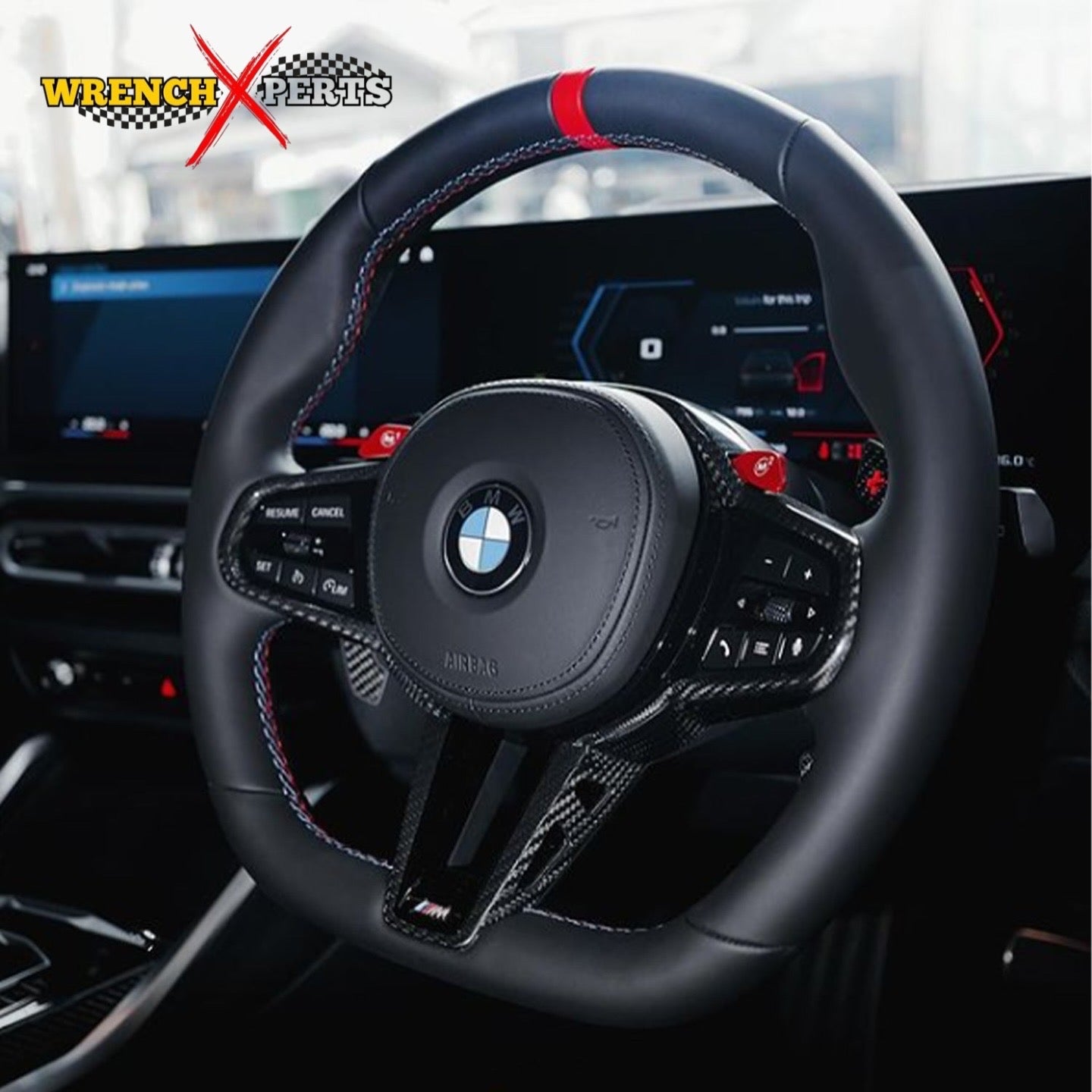 BMW M Sport Leather & Carbon Fiber Steering Wheel | @wrenchxperts