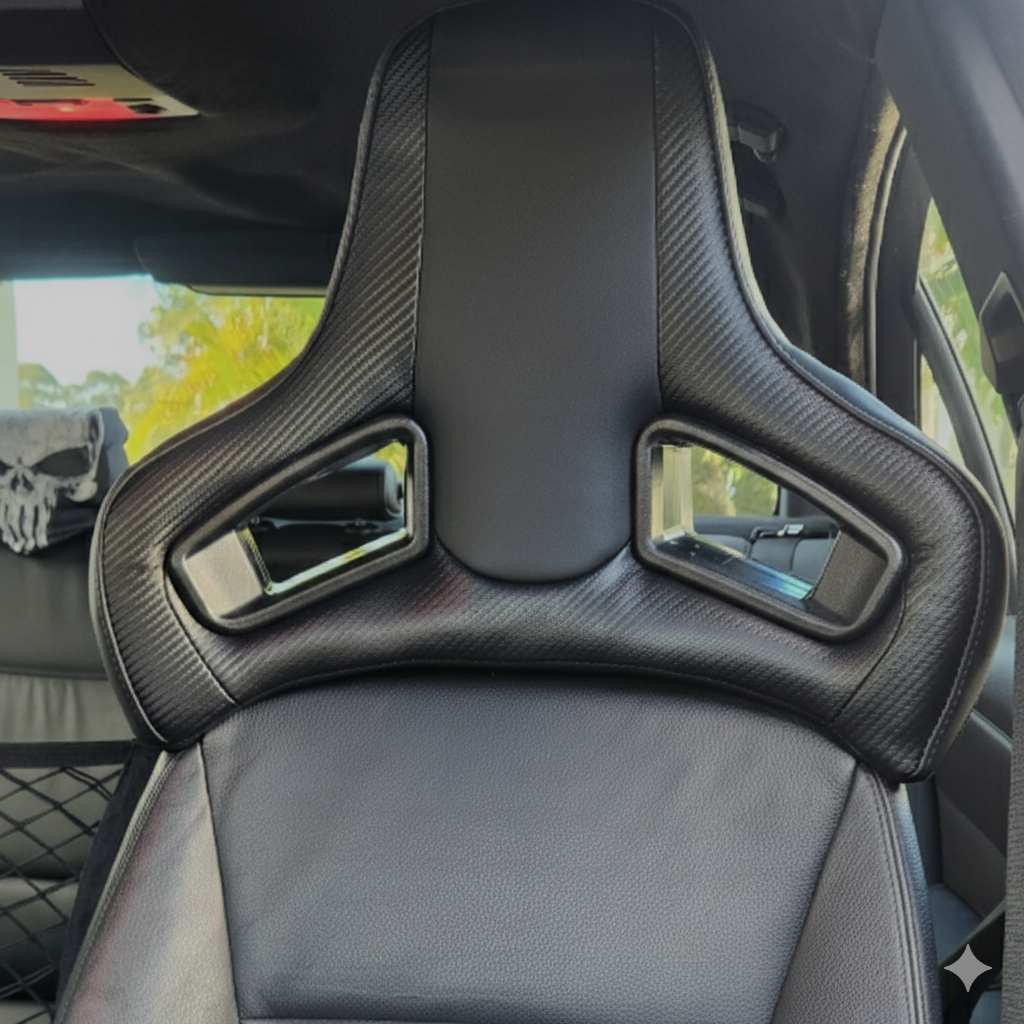 Racing-Style Car Seat Headrest | Universal Adjustable & Detachable