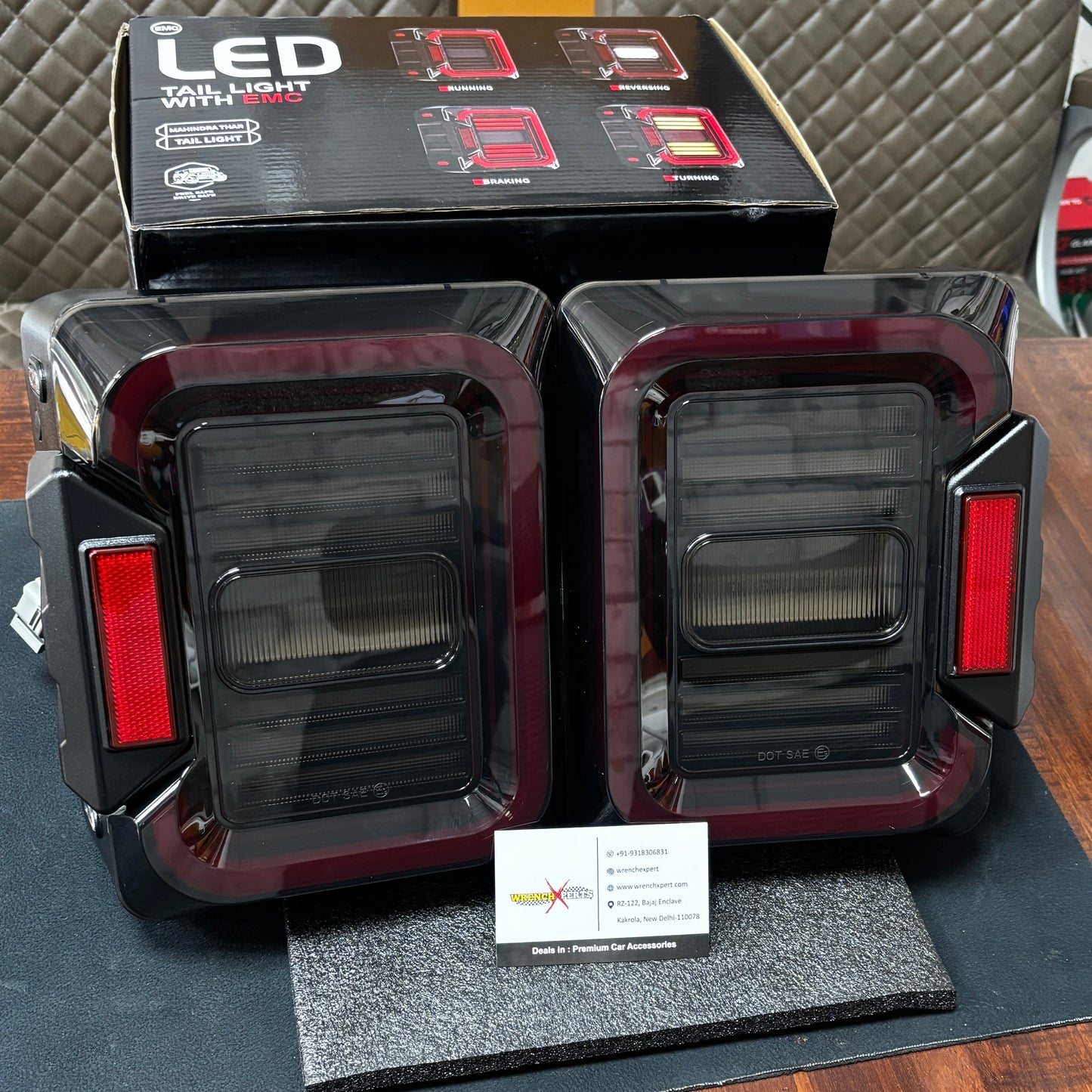 Mahindra Thar Wrangler-Style LED Tail Lights | Design with Plug-and-Play Fitment