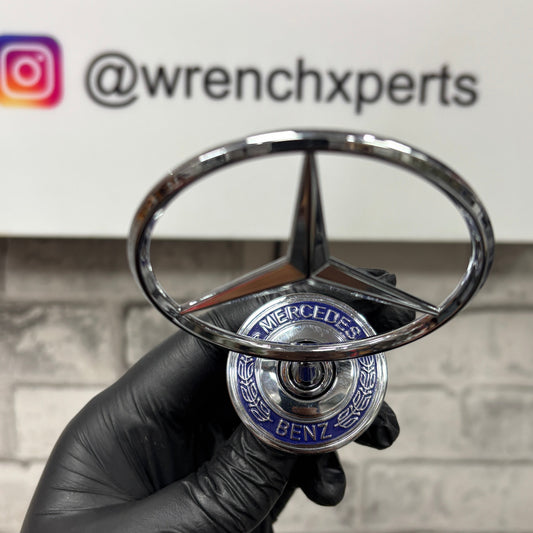 Mercedes-Benz Front Bonnet Standing Logo | Silver, Gold & Black