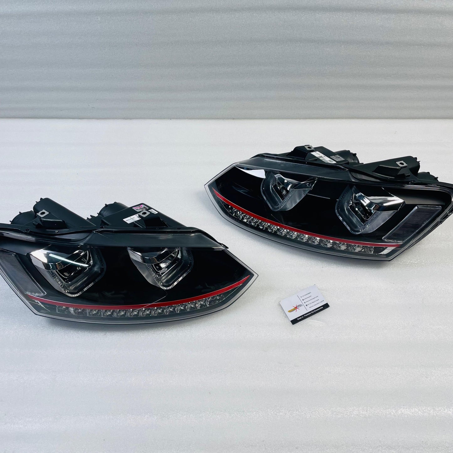 Polo UU Style Red Line Projector Headlights | Made In Taiwan