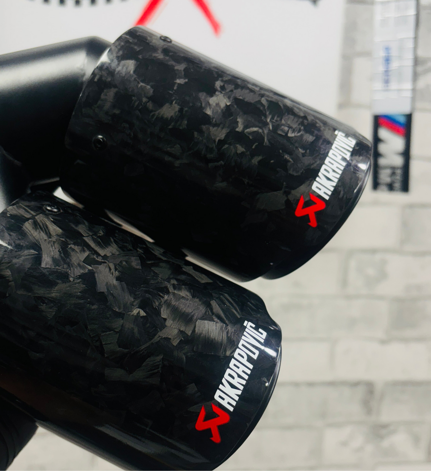 Akrapovic Dual Tip | Akra Forged Carbon Dual Exhaust Tip