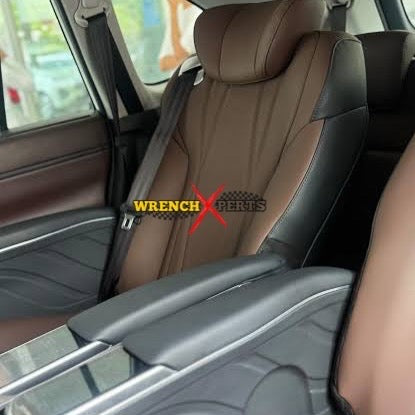 Car Recliner Seat in Coffee & Black For Innova, Hycross, Fortuner, Carnival (PAIR)