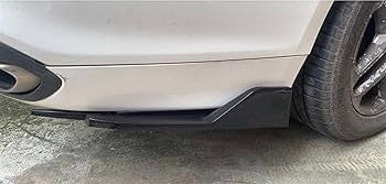 Universal Fish Cut Rear Splitters | Gloss Black | ABS