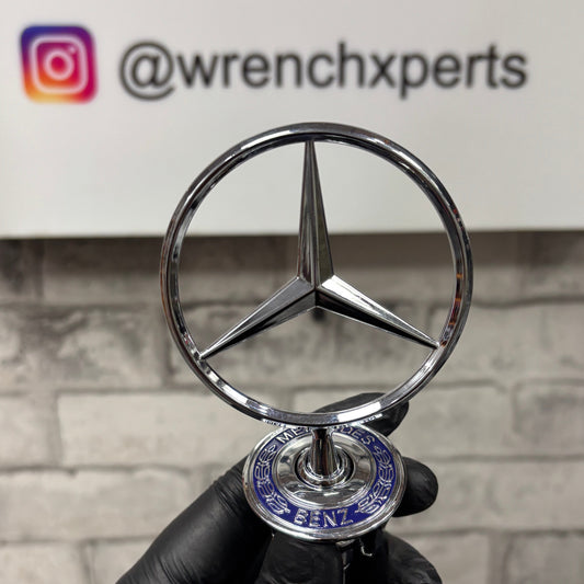 Mercedes-Benz Front Bonnet Standing Logo | Premium Finish Color: silver  silver  Gold