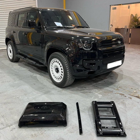 Defender Ladder & Storage Box | Rear Carrier Utility Upgrade for Land Rover Defender