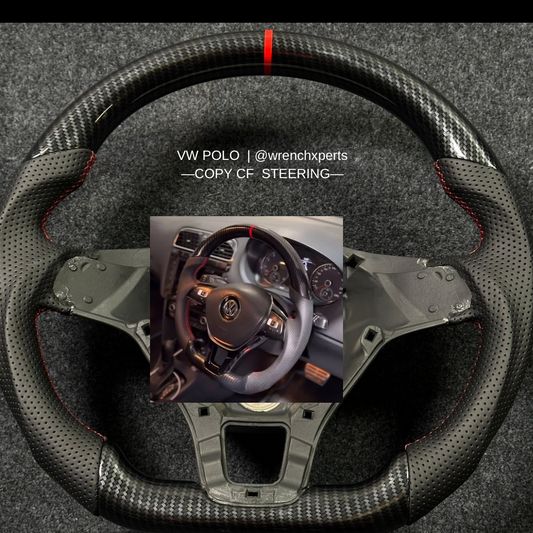 VW Polo Carbon Fiber Finish Steering Wheel