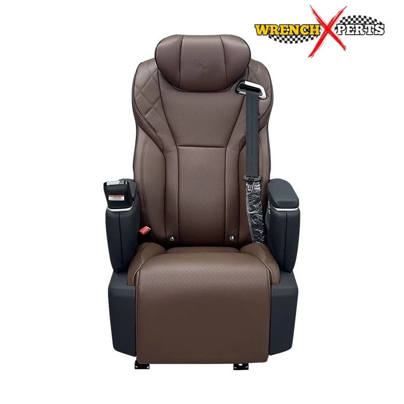 Car Recliner Seat in Coffee & Black For Innova, Hycross, Fortuner, Carnival (PAIR)