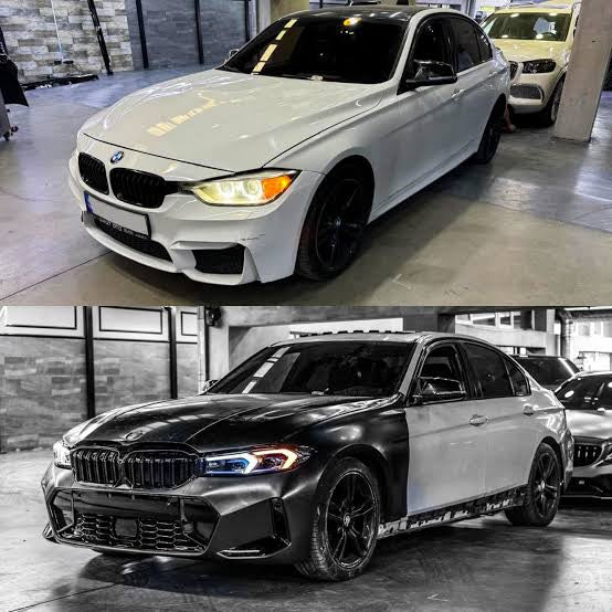 Bmw 3 Series F30 2012-2018 To G20 Lci M Sports Mt Mtech Upgrade Facelift Conversion Hood Fender Bodykit Bumper Headlight Helogen CC-6332