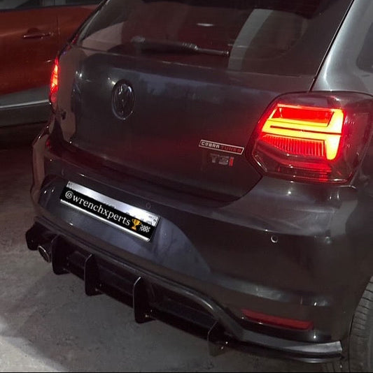 VW Polo 5 Fin Diffuser | Gloss Black