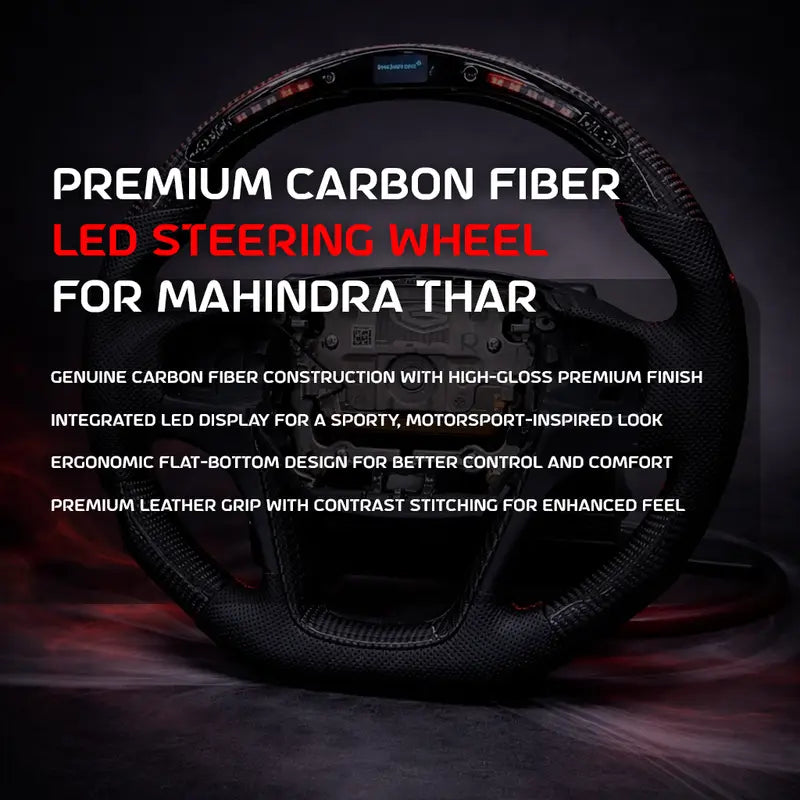 Thar Carbon Steering Wheel With REV Lights | Universal Aftermarket