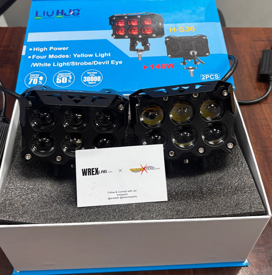 HJG future eye 6 lens 146watt fog light (pack of 2)