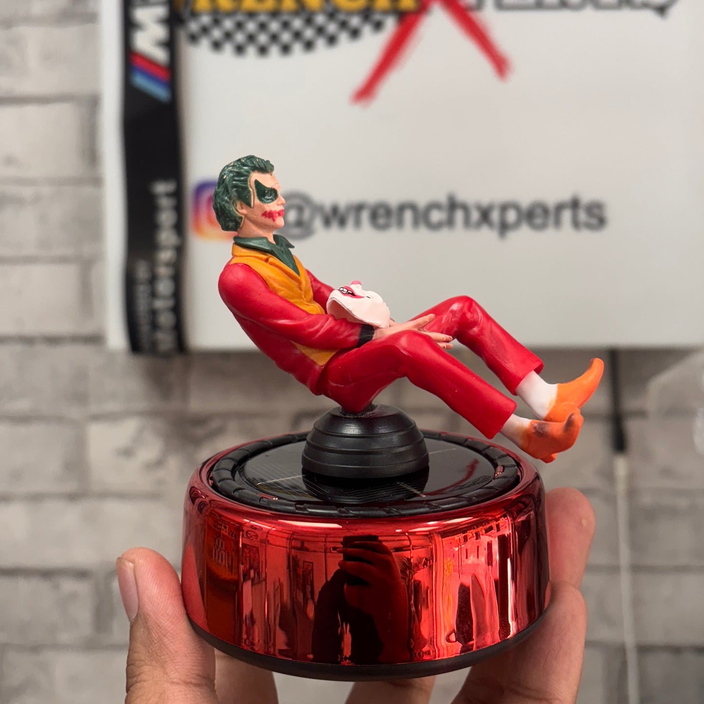 Joker Dashboard Car Air Freshener Rotating Ornament | Solar Technology