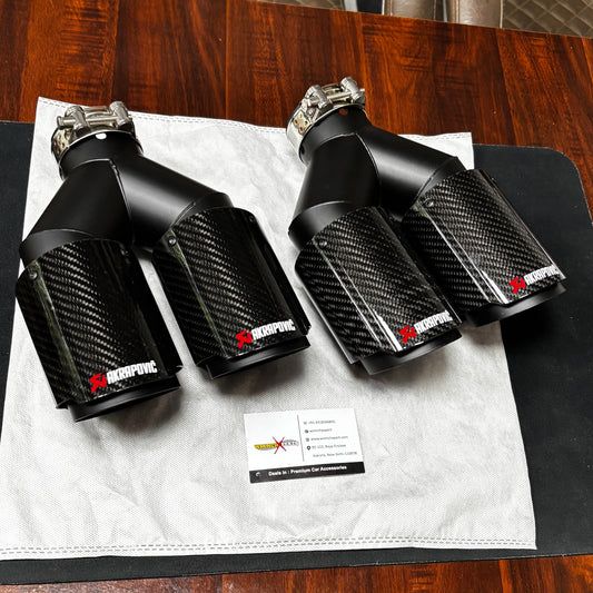 Akrapovic Exhaust Tip | Black Body Carbon Dual Tip (Pair)
