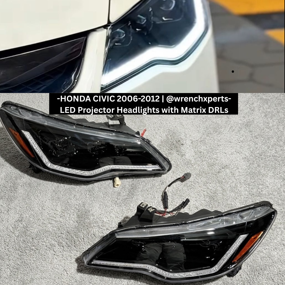 Honda Civic LED Projector Headlights with Matrix DRLs | 2006-2012 Models