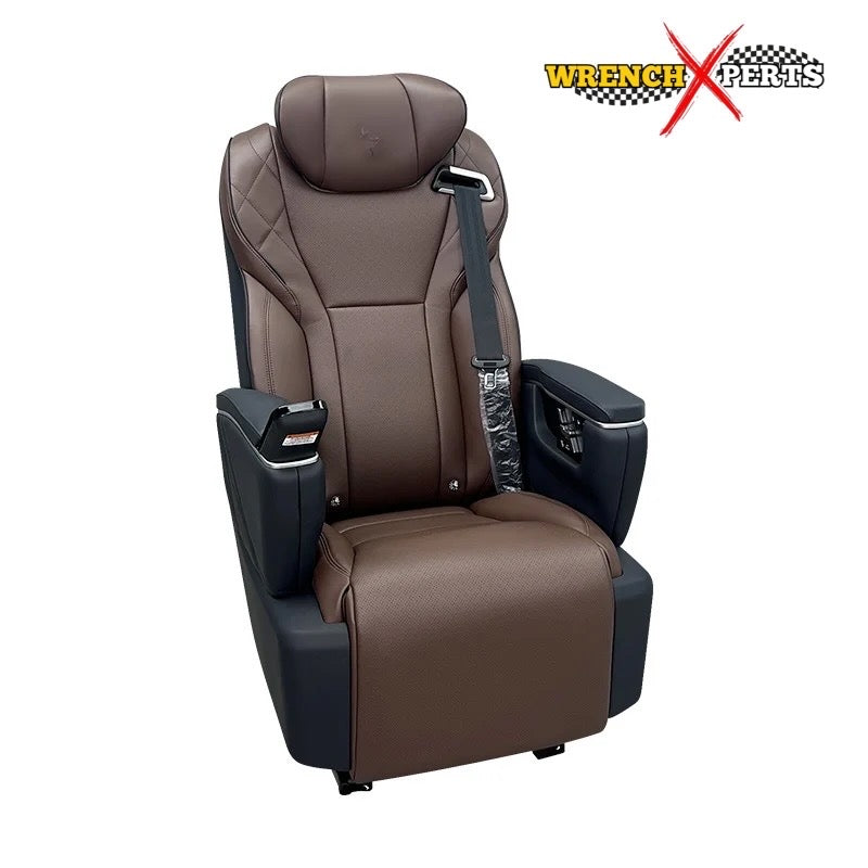 Car Recliner Seat in Coffee & Black For Innova, Hycross, Fortuner, Carnival (PAIR)