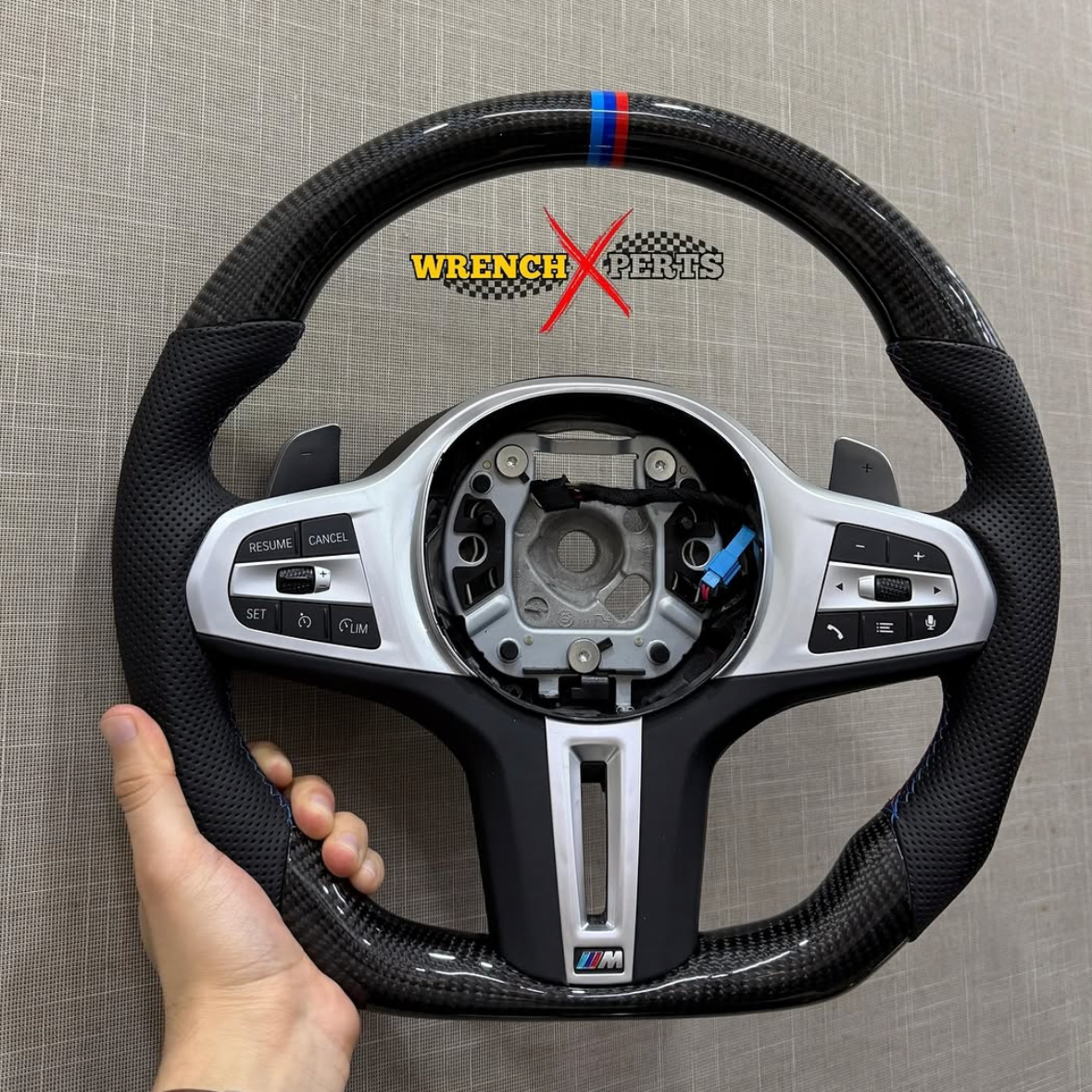 BMW Carbon Steering Wheel Silver Accent | BMW G20 G30 G80 | @wrenchxperts
