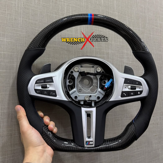 BMW Carbon Steering Wheel Silver Accent | BMW G20 G30 G80 | @wrenchxperts