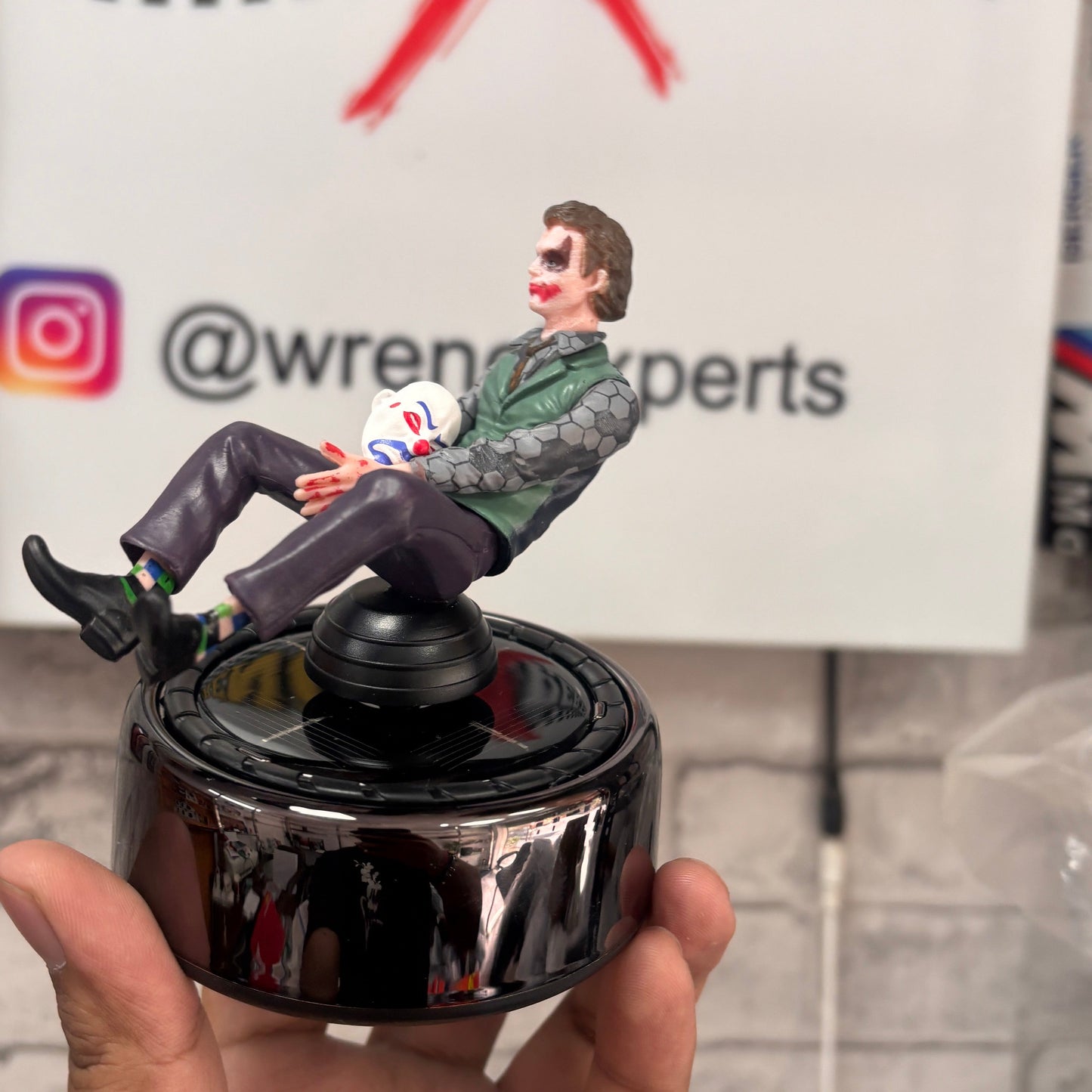 Joker Dashboard Car Air Freshener Rotating Ornament | Solar Technology