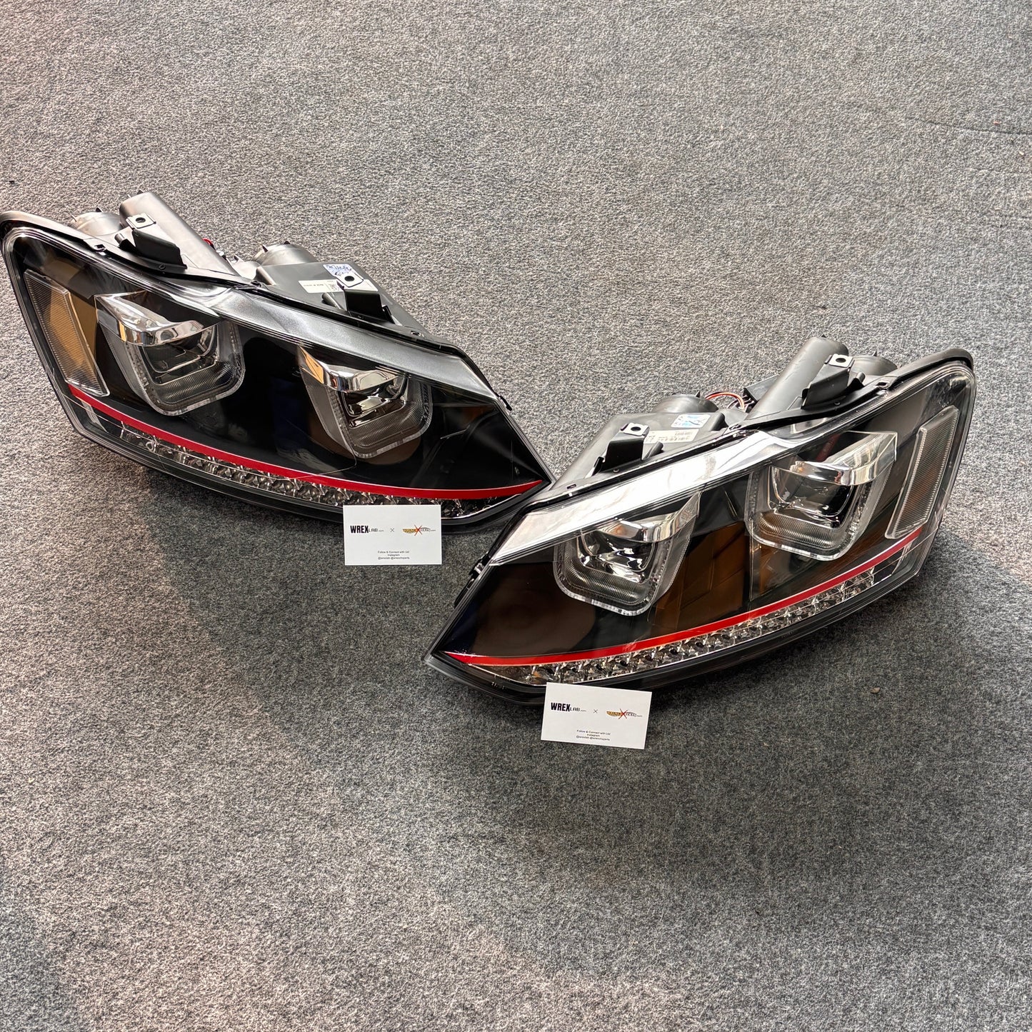 Polo UU Style Red Line Projector Headlights | Made In Taiwan