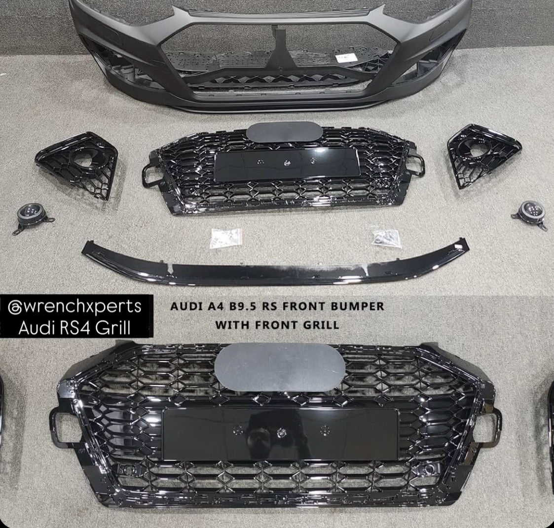 Front Bumper Kit Compatible With Audi A4 To RS4 {2020-2021}