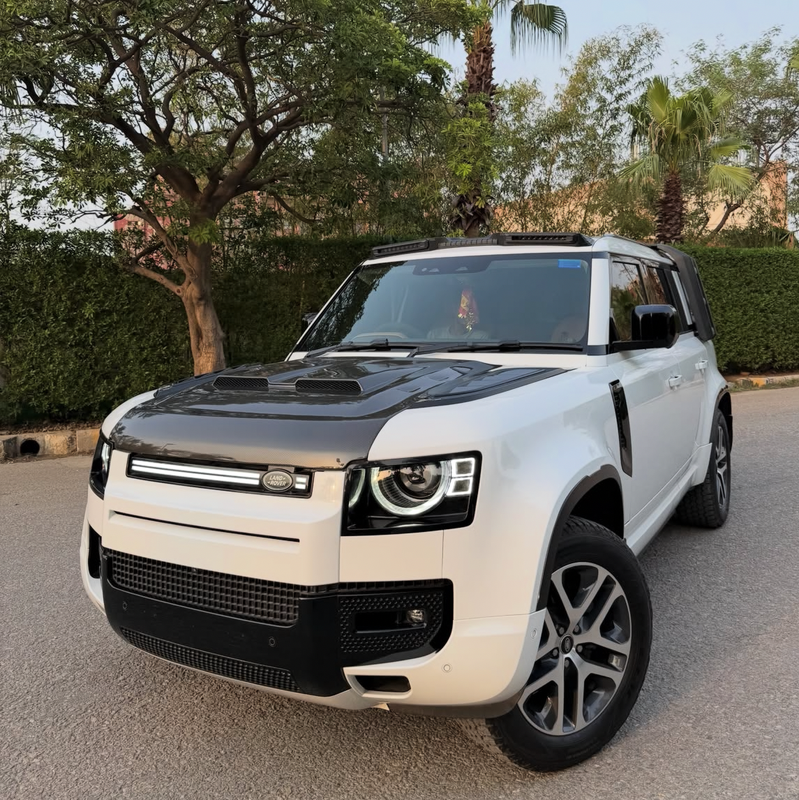 Kahn Style Carbon Fiber Hood for Land Rover Defender | Premium Lightweight Bonnet Upgrade
