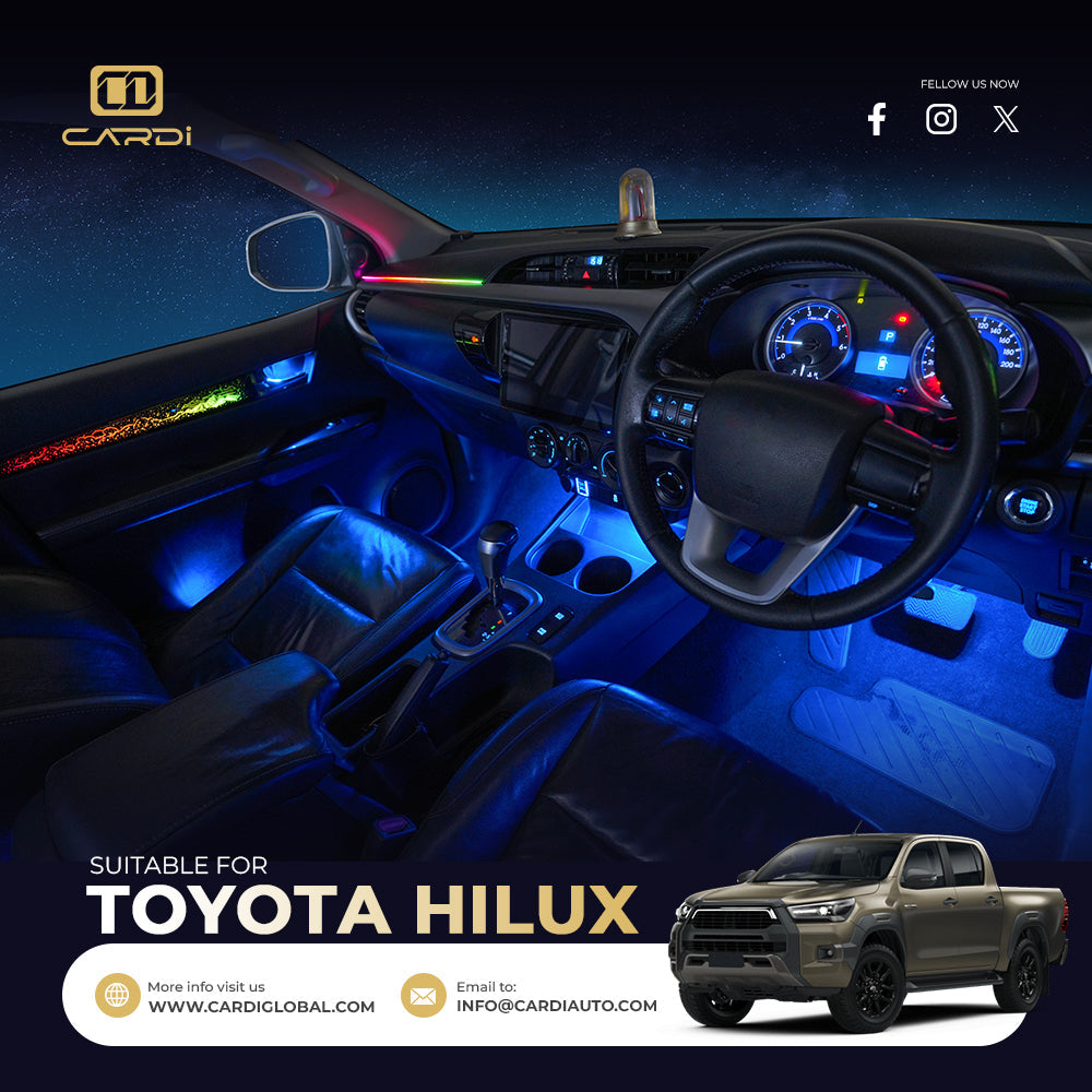 Toyota Hilux Ambient Light Kit 18-in-1 App & Voice Control | Cardi