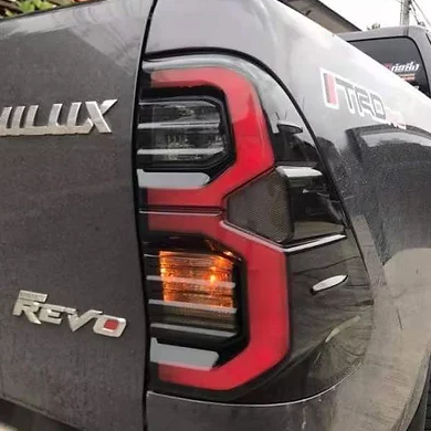 Toyota Hilux Full Smoked Tail Lights | Premium Aftermarket Pair