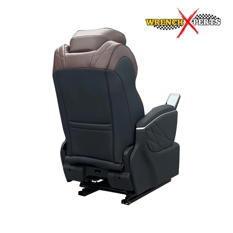 Car Recliner Seat in Coffee & Black For Innova, Hycross, Fortuner, Carnival (PAIR)