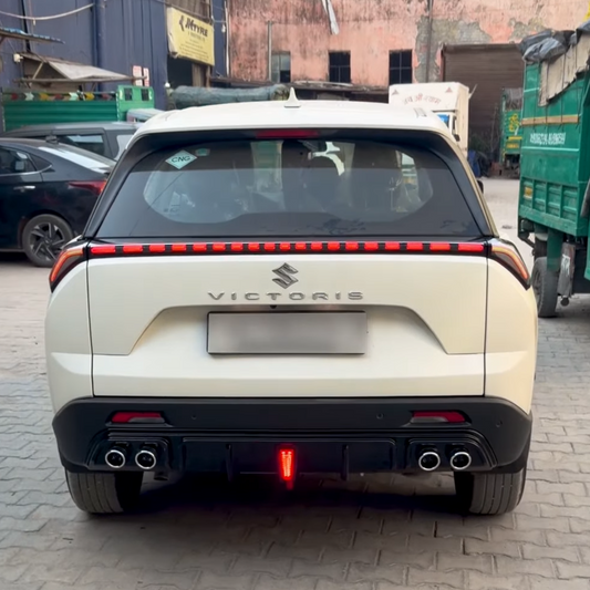Suzuki Victoris Rear Diffuser with F1 LED Light | Sporty Bumper Lip Splitter | Premium Aftermarket Body Kit Upgrade