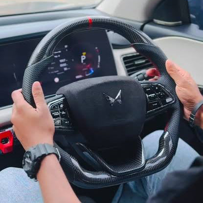 Mahindra XUV700 Carbon Finish Steering Wheel | Premium OEM Fit Luxury Interior Upgrade
