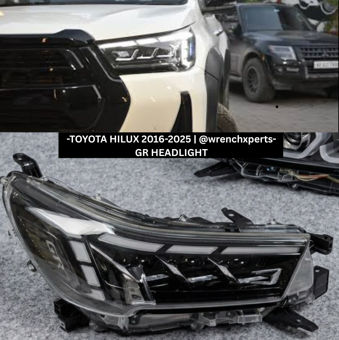 Toyota Hilux Projector Headlights with DRLs | GR-Sports Inspired