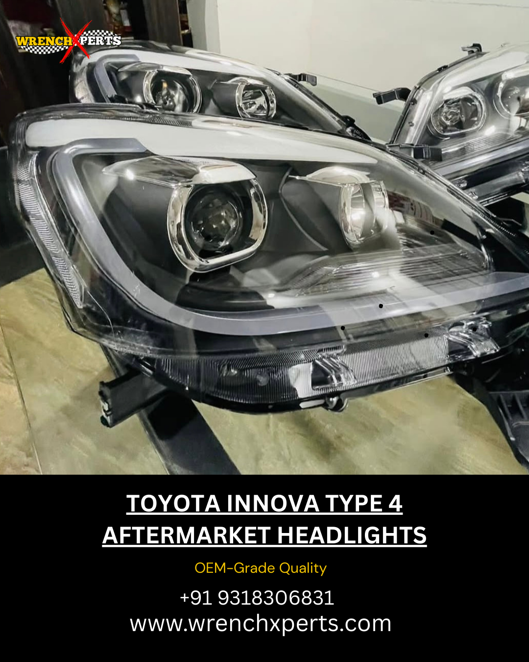 TOYOTA INNOVA TYPE 4 AFTERMARKET HEADLIGHTS
