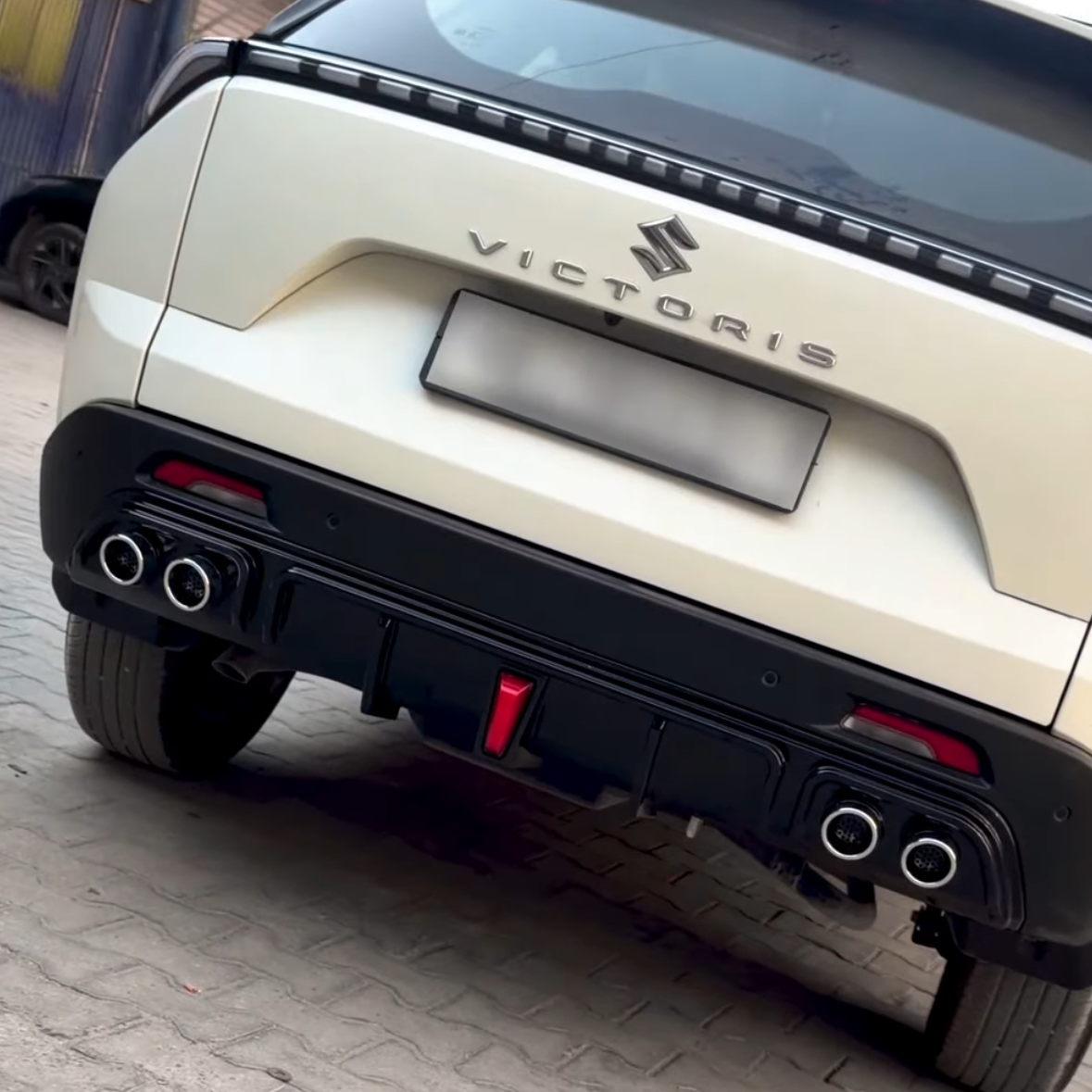 Suzuki Brezza Rear Diffuser with F1 LED Light | Sporty Bumper Lip Splitter | Premium Aftermarket Body Kit Upgrade