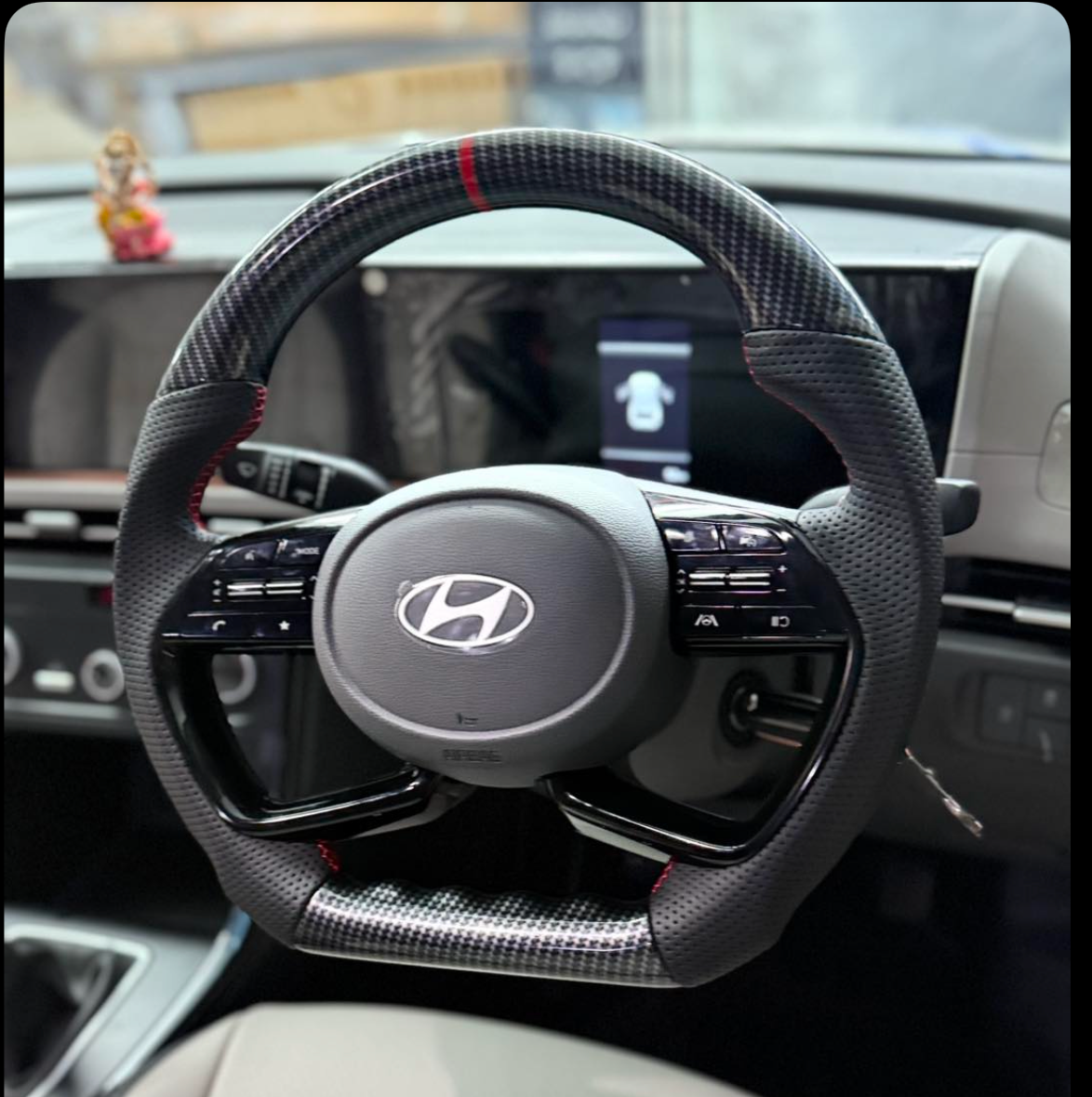 Hyundai Creta Carbon Finish Steering Wheel | Premium Upgrade