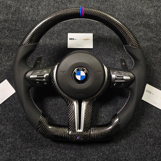BMW 5 Series F10 Full Carbon Fiber Steering Wheel with Airbag (Big Hole) | Ultra Luxury Performance Upgrade OEM Fit