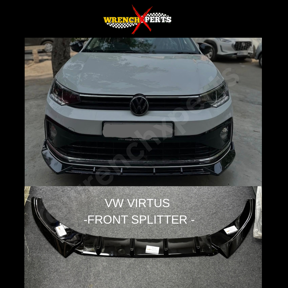VW Virtus & Skoda Slavia 3-Piece Front Splitter