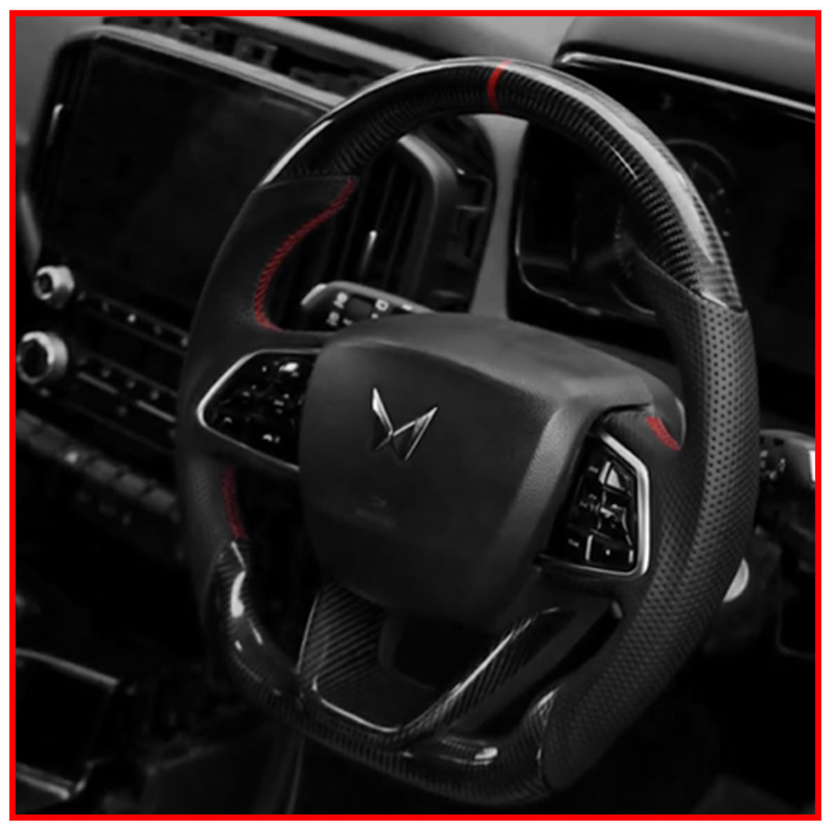Mahindra Scorpio N Carbon Finish Steering Wheel | Premium OEM Fit Interior Upgrade