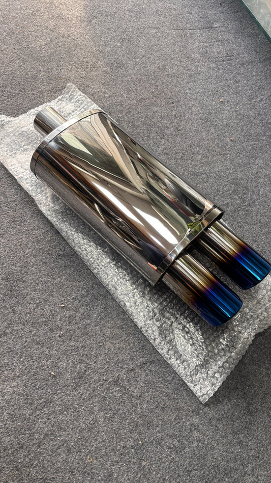 Universal HKS Dual Tip Exhaust | Free Flow Car Muffler