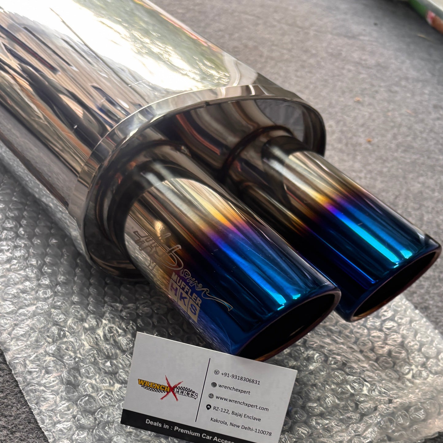 Universal HKS Dual Tip Exhaust | Free Flow Car Muffler