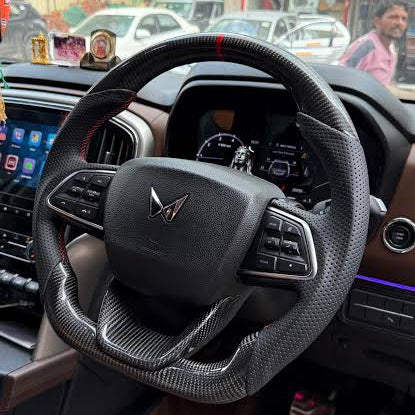 Mahindra Scorpio N Carbon Finish Steering Wheel | Premium OEM Fit Interior Upgrade