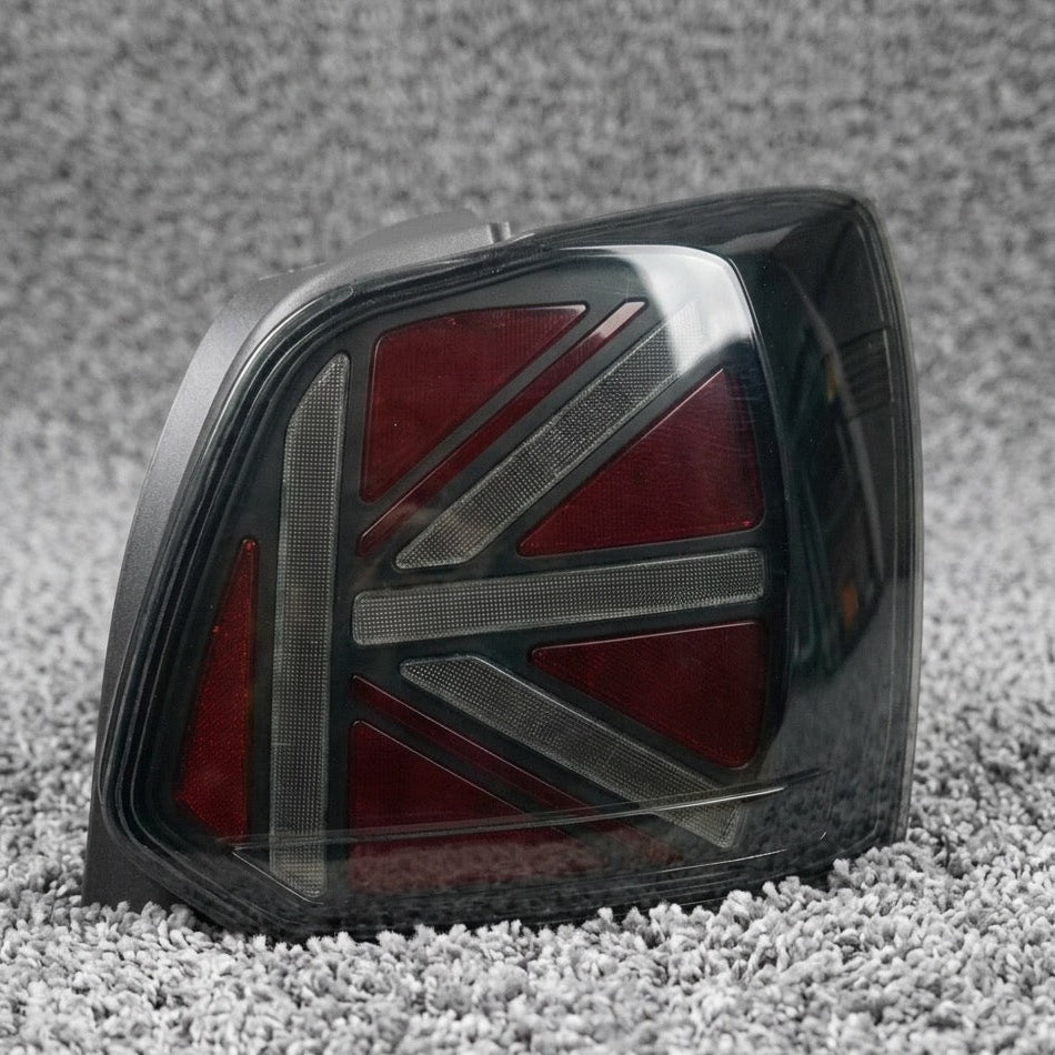 VW POLO Union-Style Tail Lights | Aftermarket Tail Lights With Welcome Feature Smoked+Red Finish