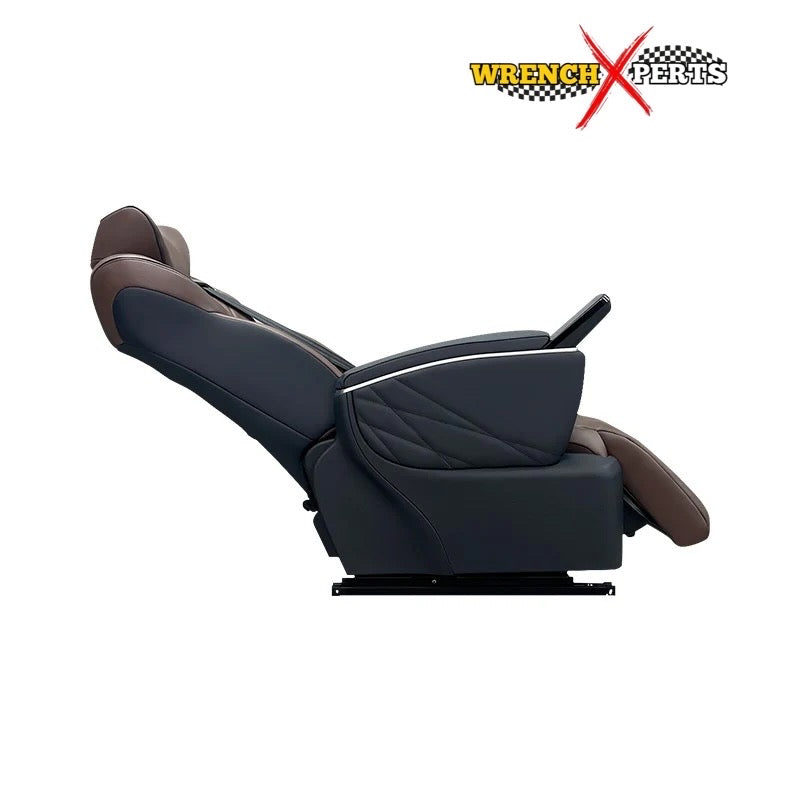 Car Recliner Seat in Coffee & Black For Innova, Hycross, Fortuner, Carnival (PAIR)