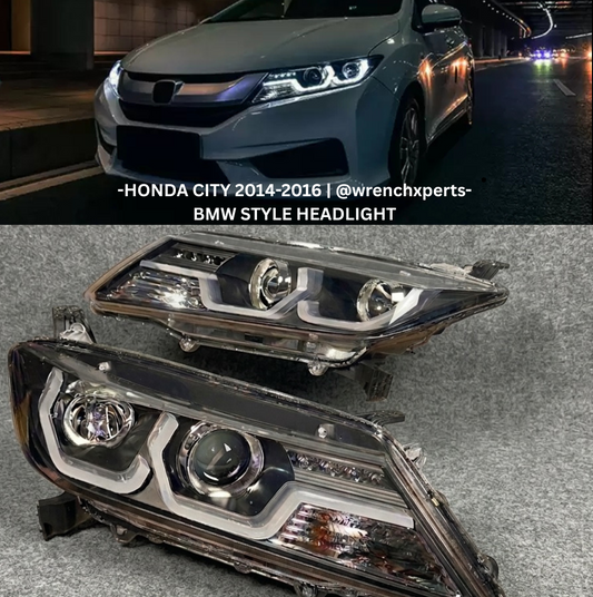 Honda City 2014–2016 BMW Style Bi-Xenon HID Projector Headlights with DRL