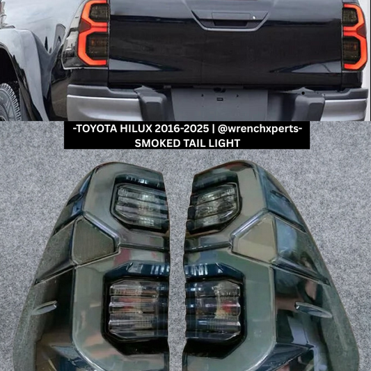 Toyota Hilux Full Smoked Tail Lights | Premium Aftermarket Pair