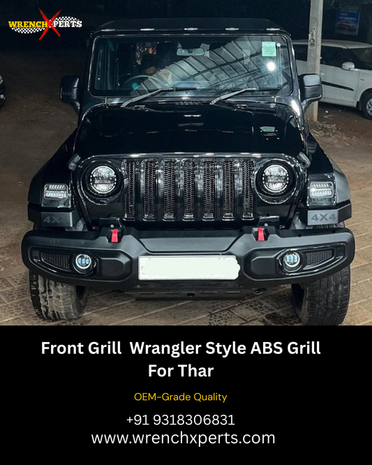 Thar Front Grill 7 Slot Black Wrangler Style ABS Grill